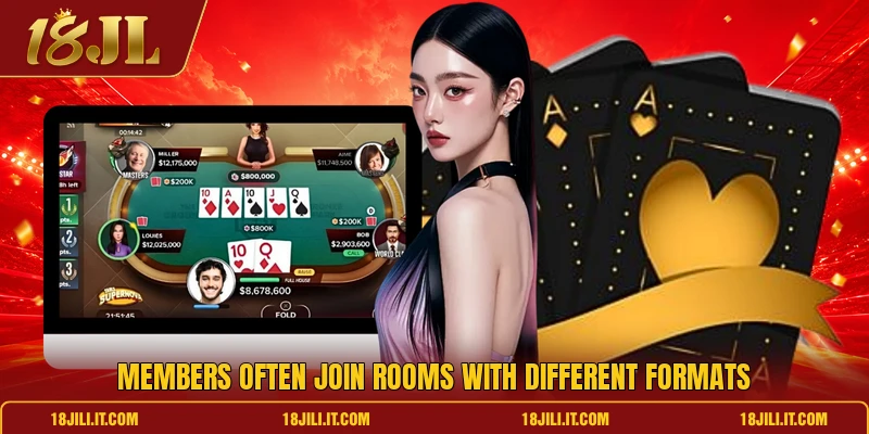 Members often join rooms with different formats