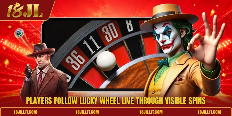 Players follow lucky wheel live through visible spins